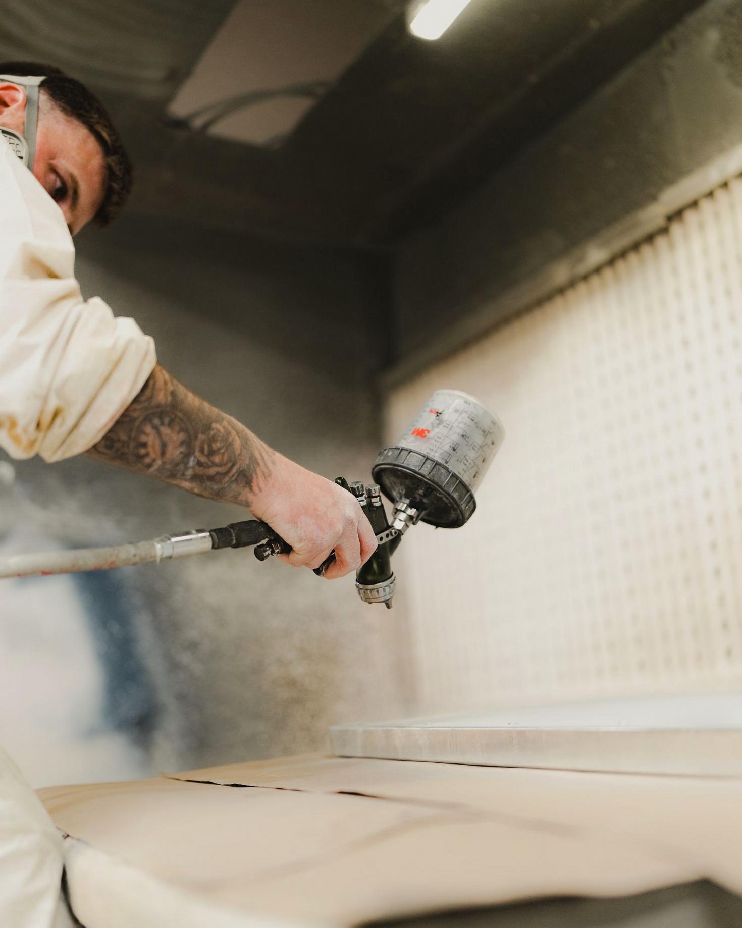 Precision spray painting